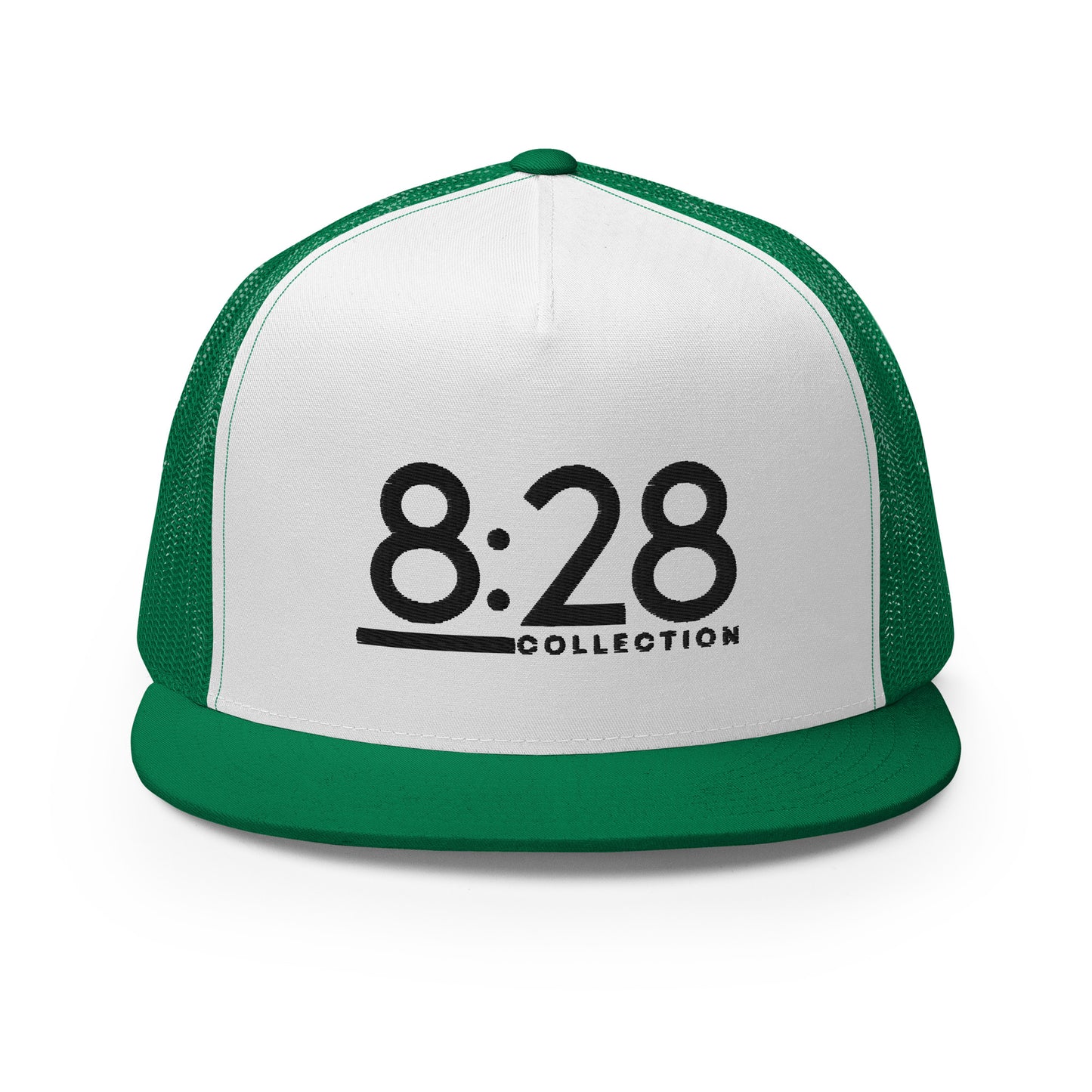 8:28 Trucker Cap - Black Thread