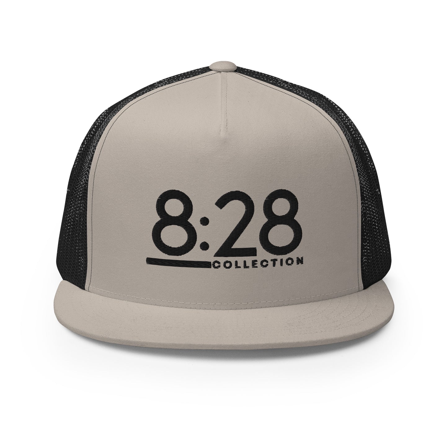 8:28 Trucker Cap - Black Thread